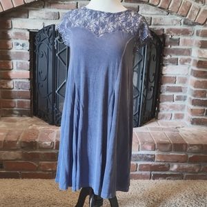 Alya cap sleeves blue dress S